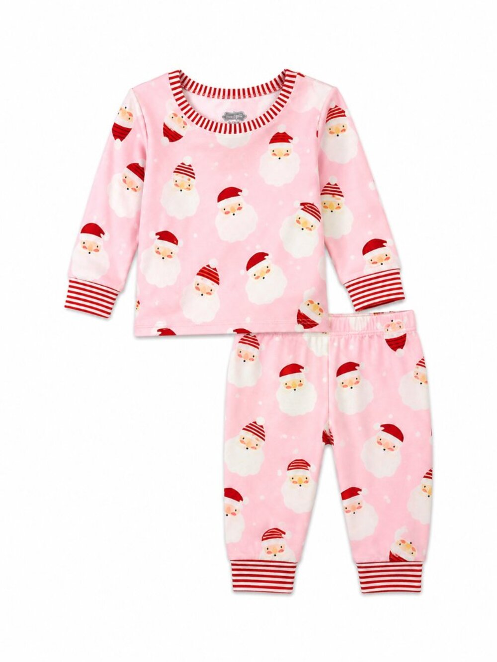 Mud Pie pink Santa 2 piece set